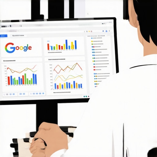 Business owner reviewing Google Maps rankings and SEO charts