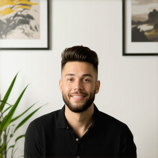 Business owner updating Google My Business profile with reviews and photos