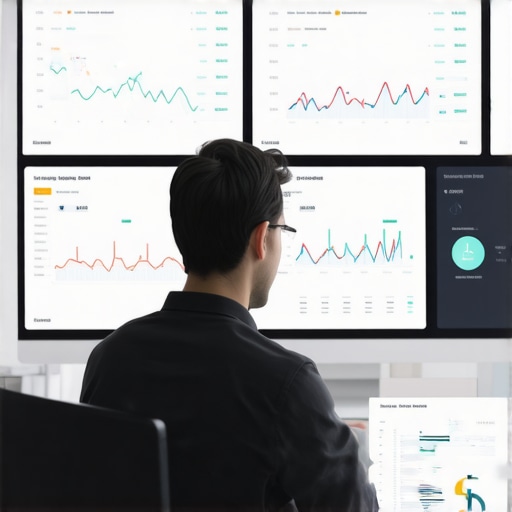 A person using SEO tools on multiple screens to maintain local search rankings.