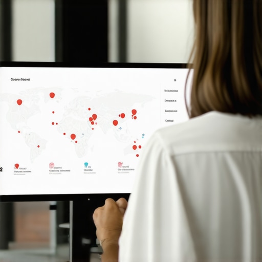Business owner using digital tools to monitor local map rankings.