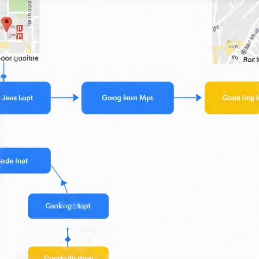 Google Maps Ranking Flowchart Step-by-step flowchart showing local SEO actions for Google Maps visibility.