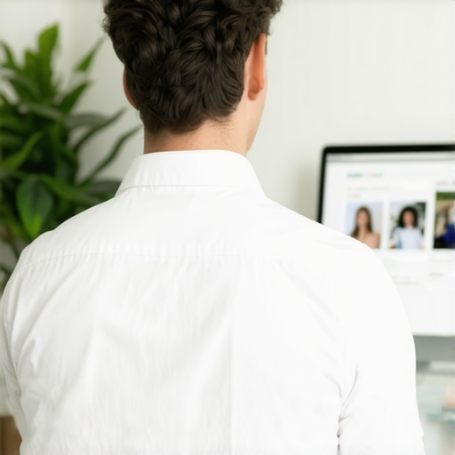 Business owner updating Google My Business profile with photos and posts.