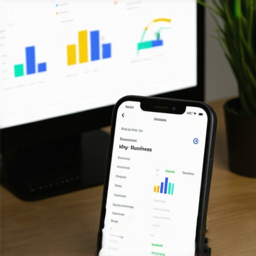 Screenshot of SEO tools monitoring local business rankings on a computer screen.