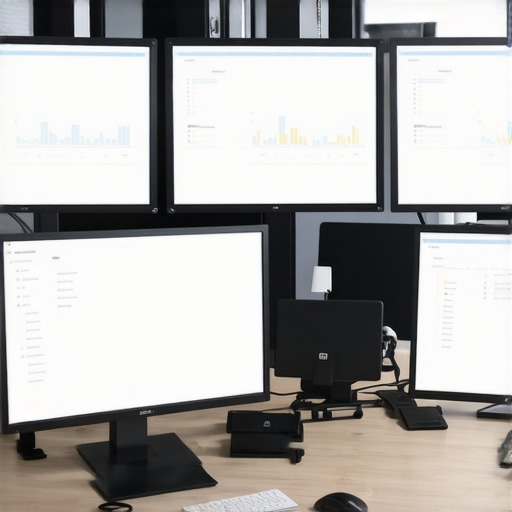 Screenshot of SEO and review management software on screens, highlighting tools used for maintaining Google Maps rankings.