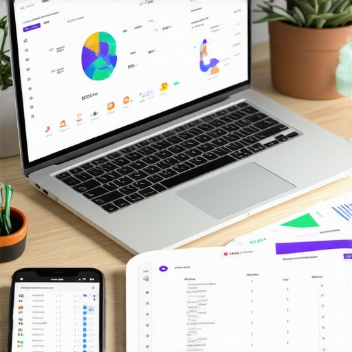 A workspace with SEO analytics screens showing local search performance.