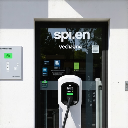 A storefront located beside an EV charging station, highlighting proximity benefits for local SEO.