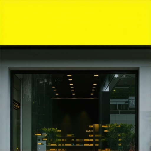 Business storefront with optimized signage and interior for AI recognition