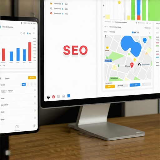 SEO Tools for Local Business Maintenance Screenshot of SEO analytics platform showing local business ranking data.