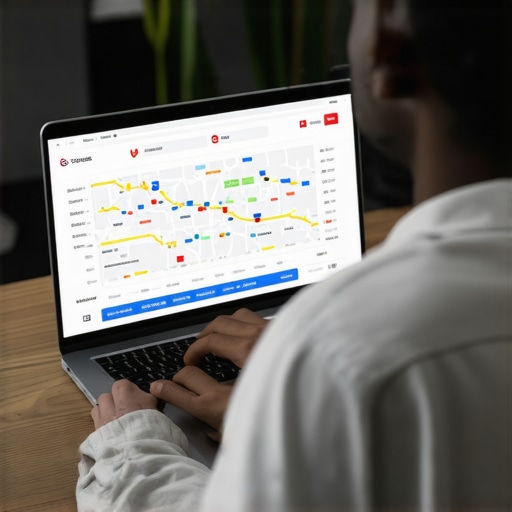 Business owner testing network latency with ping tools