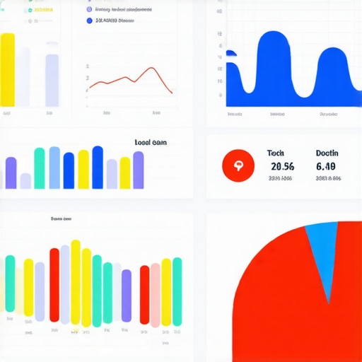 A detailed digital dashboard showing local business ranking metrics on a computer screen
