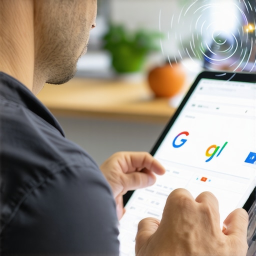 Optimizing Your Google Profile in 2026 Business owner editing Google Business Profile on tablet with digital signals