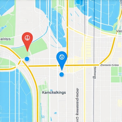 Wearable Signals and Localization Tech Boosting Google Maps Rankings Illustration of wearable devices, proximity sensors, and digital maps influencing business rankings.